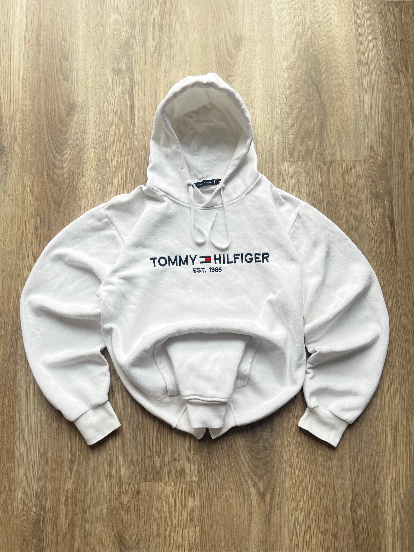 Tommy Hilfiger Hoodie Sweatshirt Logo Vintage Y2K Archive Streetwear Sportswear Essential Unisex